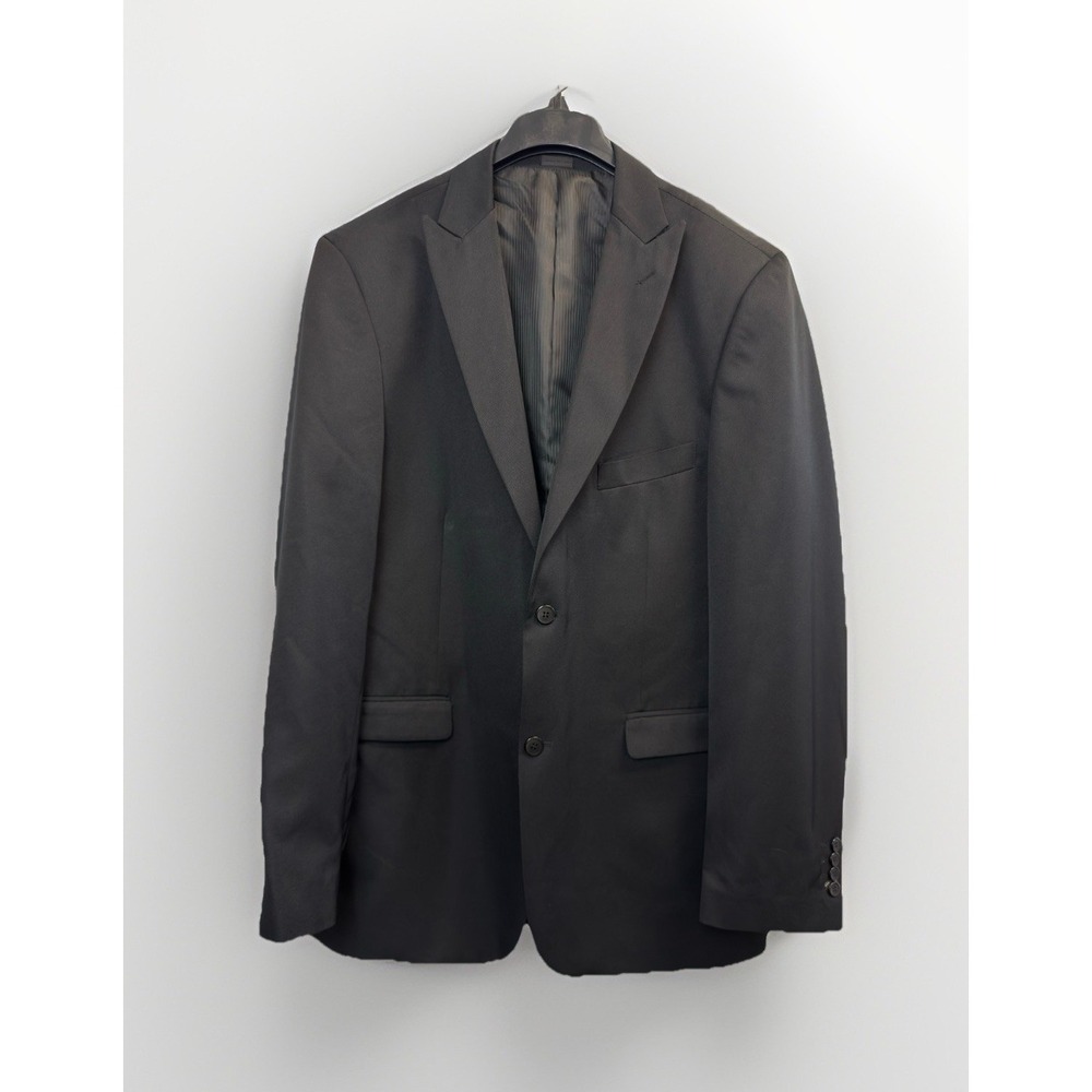 Vintage Falcone Blazer Jacket‎ Men's 44L Black Twill Peak Lapel 2-Button